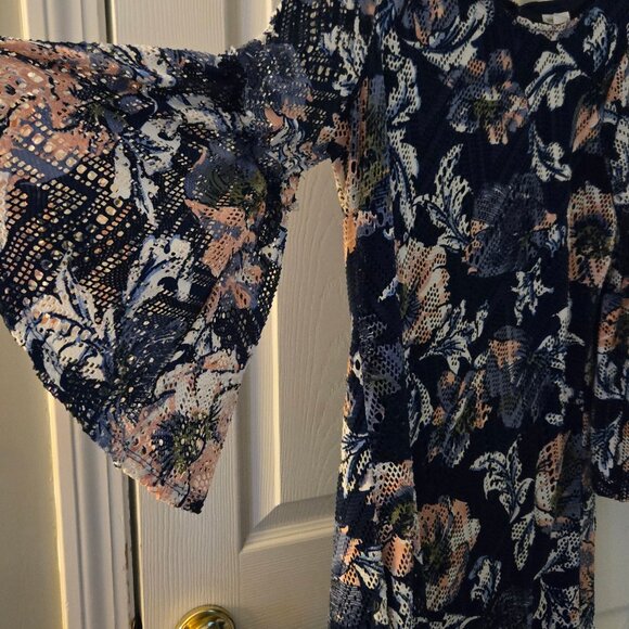 Westport Dress size medium Navy and Coral - Picture 2 of 4